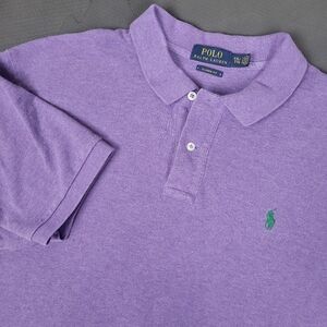 Ralph Lauren Polo Purple Short Sleeve Shirt Pony Logo Men's XXL Classic Fit